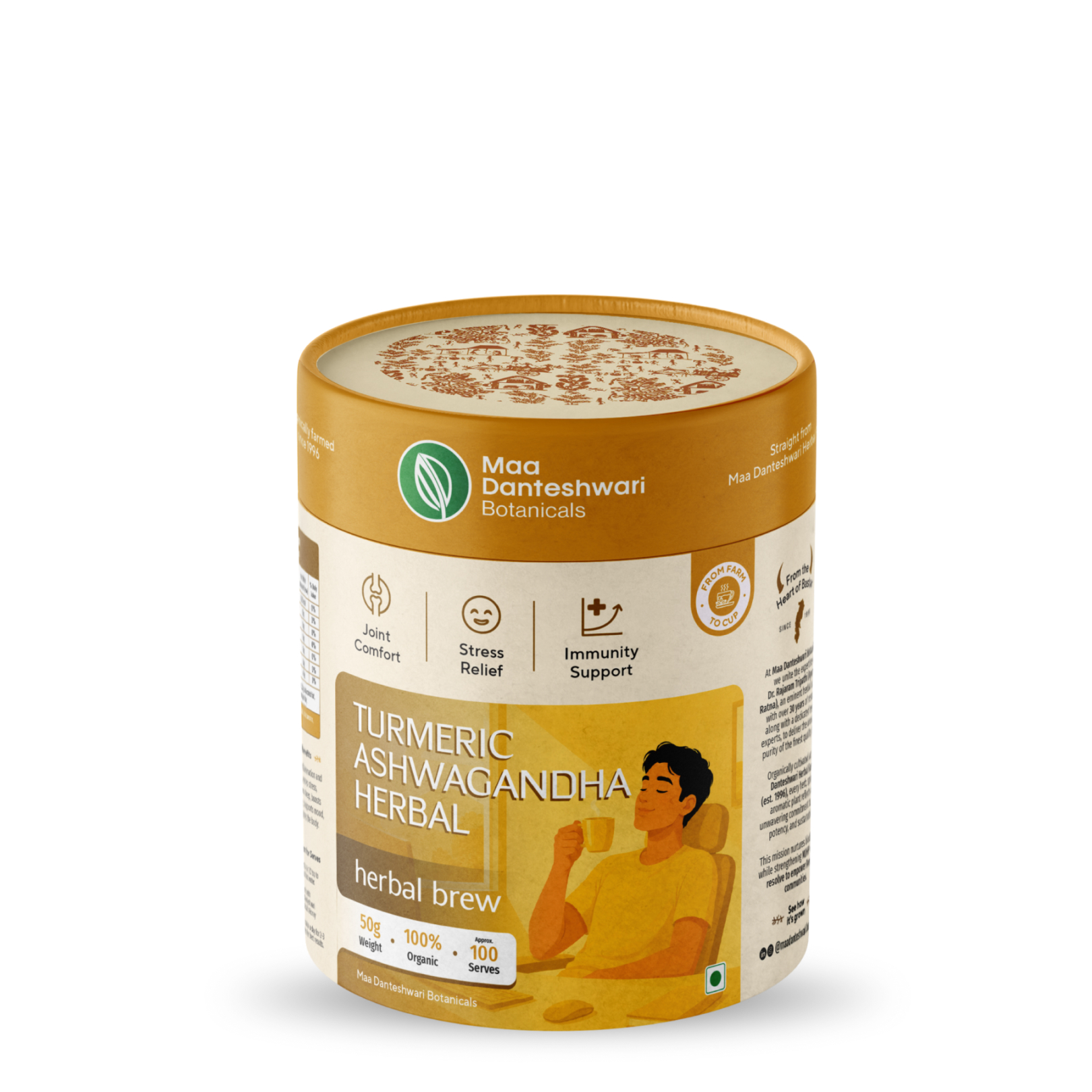 MDB - Turmeric Ashwagandha Tea Turmeric Ashwagandha Herbal Brew - Image 1